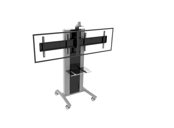 EDBAK Trolley VCTX247 VideoConference 2x 40-47" | Camera- and codec shelf 