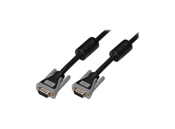 LinkIT SVGA/XGA kabel M-M Svart 2 m AWG 28 1920x1200@60Hz med ferrite 