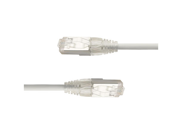 LinkIT SlimPatch F/UTP Cat6a hvit 0.5m AWG 28/1 | LSZH | 4.7mm 