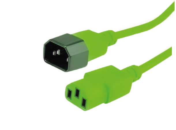 LinkIT strömkabel C13/C14 grön 3m PVC | 3 x 1,00 mm²