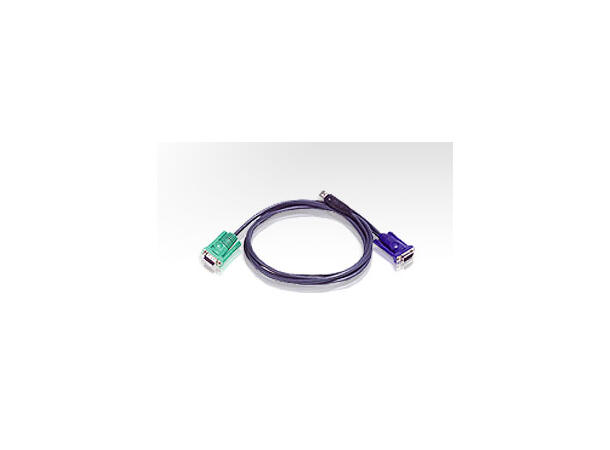 Aten KVM kabel type USB   1,8m, 2L-5202U USB Han, VGA Han - KVM port 