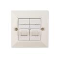 LinkIT Cat.6 UTP 86x86 Frame 2xRJ45 For outlet box channel / wall box 86x86m
