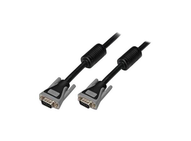 LinkIT SVGA/XGA kabel M-M Svart 3 m AWG 28 1920x1200@60Hz med ferrite 