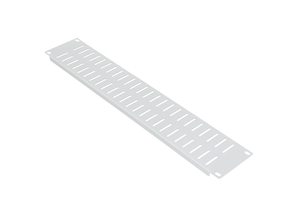 Lande 19" Perforated Blank Panel 2U Steel | w/Screws | Grey 