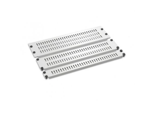 Lande 19" Perforated Blank Panel 2U Steel | w/Screws | Grey 
