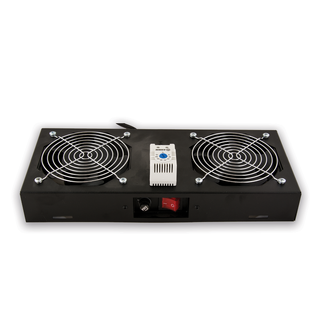 Lande Fan kit for wall cabinets Black 2 fans | w/adjustable thermostat