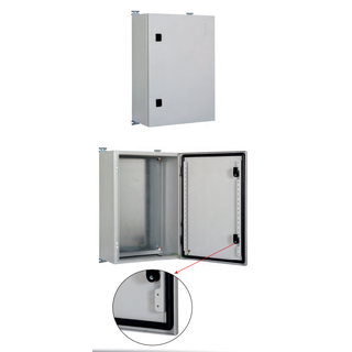 Lande Wall/Post cab. IP66 Grey W400xD200 Steel door | Dust/boot | b400xd200xH400