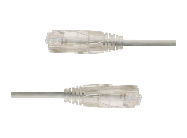LinkIT SlimPatch U/UTP Cat6a Grå 3m AWG 28/7 | LSZH | 3,6mm 