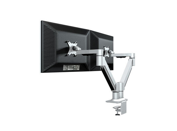 KENSON Twin Monitor Arm with Gas lift Sølv 