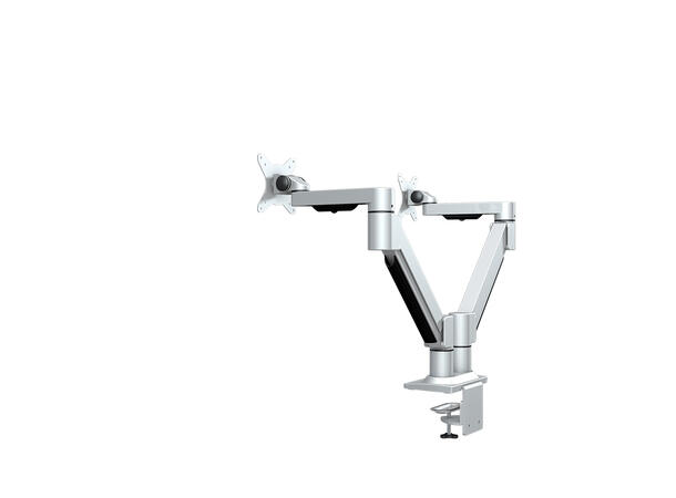 KENSON Twin Monitor Arm with Gas lift Sølv 