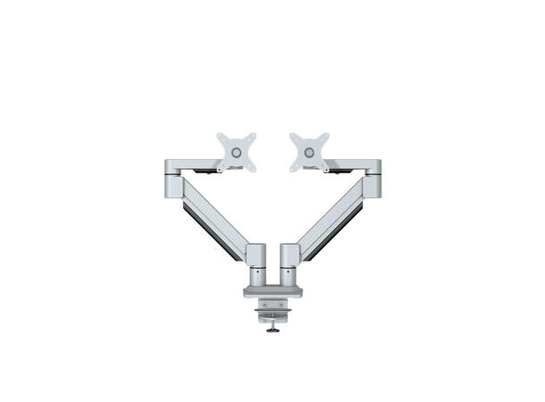 KENSON Twin Monitor Arm with Gas lift Sølv 