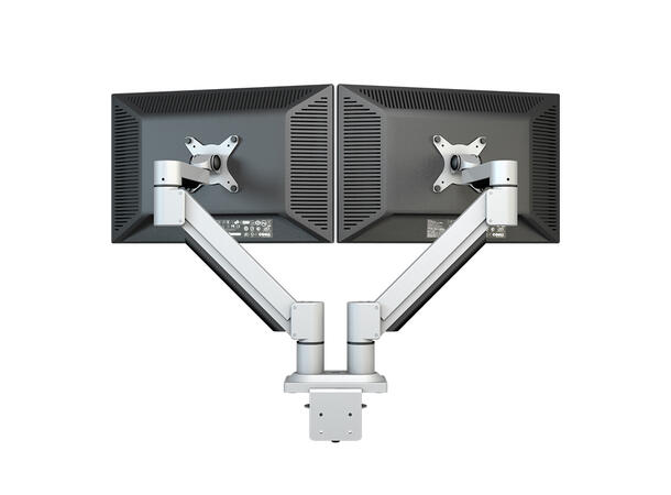 KENSON Twin Monitor Arm with Gas lift Sølv 