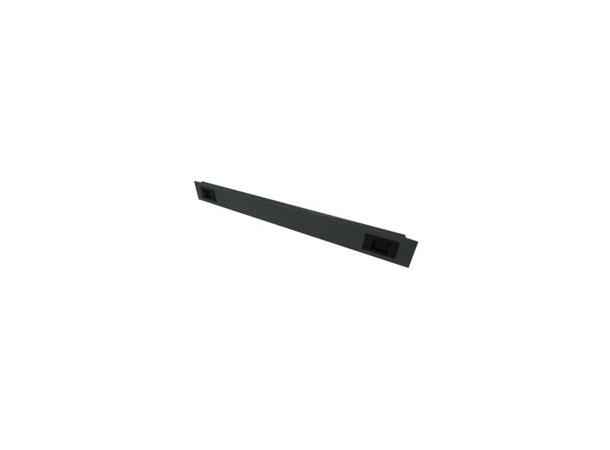 Lande 19" Blindpanel Tett 1U Stål | m/låseklips | Svart 