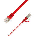 LinkIT Flat U/FTP Cat6a r&#248;d 4.5m AWG 32/7 | PVC | 1,85x6mm