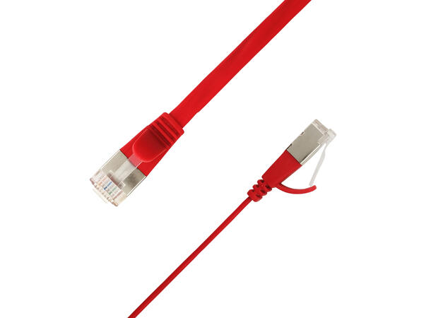 LinkIT Flat U/FTP Cat6a rød 4.5m AWG 32/7 | PVC | 1,85x6mm 