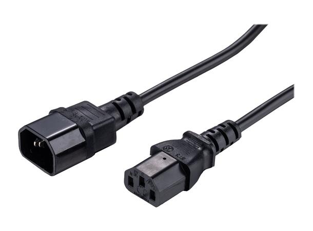 LinkIT Power Cable C13/C14 Black 0.5m PVC | 3 x 0,75 mm² 