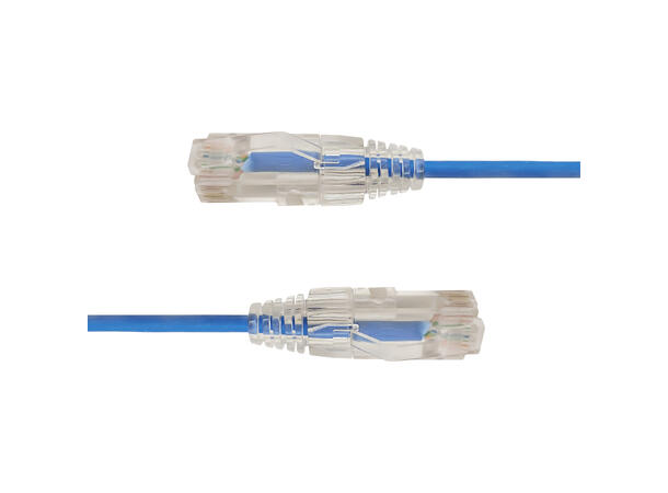 LinkIT SlimPatch U/UTP Cat6a Blå 0.1m AWG 28/7 | LSZH | 3,6mm 