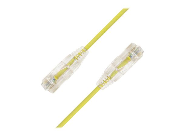 LinkIT SlimPatch U/UTP Cat6a Gul 1m AWG 28/7 | LSZH | 3,6mm 