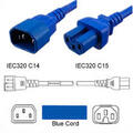LinkIT str&#246;mkabel C15/C14 bl&#229; 3m 3 x 1,00mm&#178; | PVC