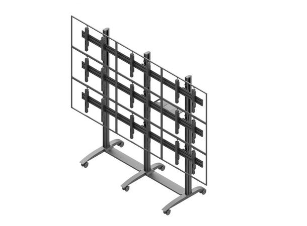 Edbak Video wall trolley, modular 3x3, for screens 42-49", landscape 