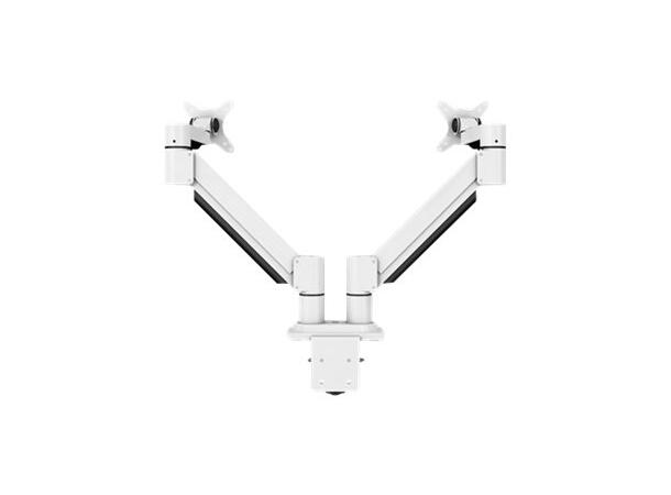 KENSON Twin monitor arm with gaslift LCD White | Up to 32" | Easy to mount 