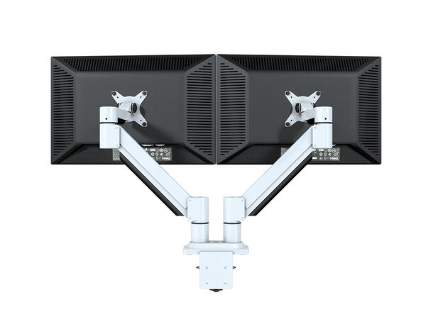 KENSON Twin monitor arm with gaslift LCD White | Up to 32" | Easy to mount 