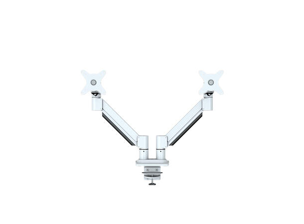 KENSON Twin monitor arm with gaslift LCD White | Up to 32" | Easy to mount 
