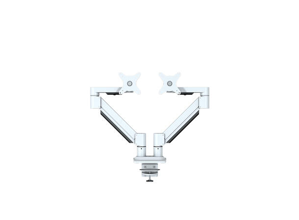 KENSON Twin monitor arm with gaslift LCD White | Up to 32" | Easy to mount 