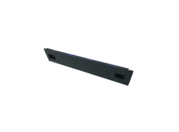 Lande 19" Blank Panel Solid 2U Steel | w/locking clip | Black 