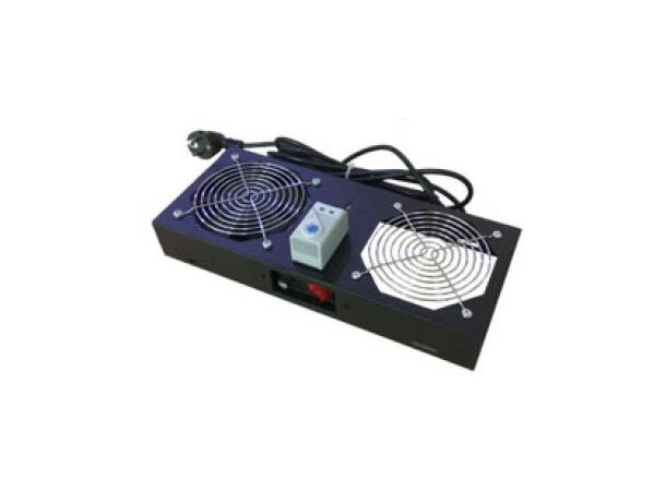 Lande Viftemodul for veggskap Svart 1 vifte | m/justerbar termostat 