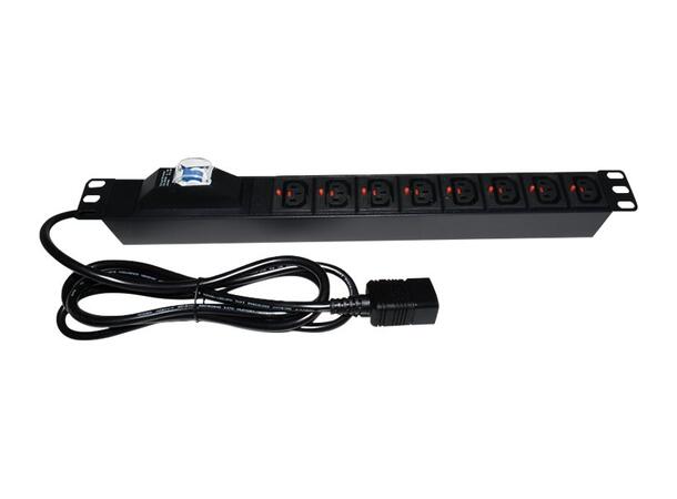LinkIT 19" PDU 8xc13 Lockable 2M C20 | 16A | Circuit Breaker | 1U 