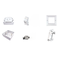 LinkIT Cat.6/6A STP Wall box 1 x RJ45 32mm deep | 86x86mm | Keystone