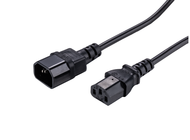 LinkIT Power cable C13/C14 1,5m PVC | 3 x 1.00 mm² | Svart 