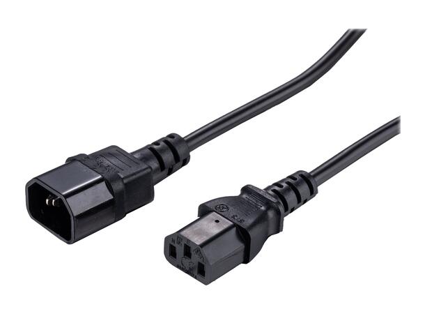 LinkIT Power cable C13/C14 svart 1,5m PVC | 3 x 1,00 mm² | H05VV-F 