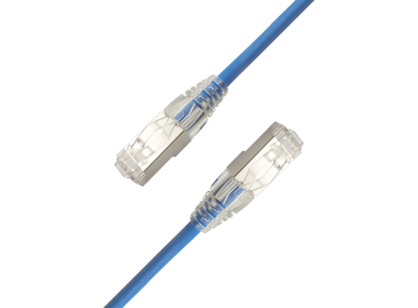 LinkIT SlimPatch F/UTP Cat6a blå 2m AWG 28/1 | LSZH | 4.7mm 