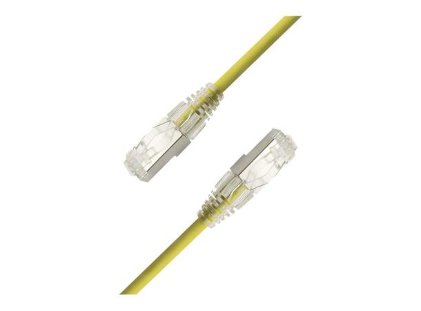 LinkIT SlimPatch F/UTP Cat6a gul 0.2m AWG 28/1 | LSZH | 4.7mm 