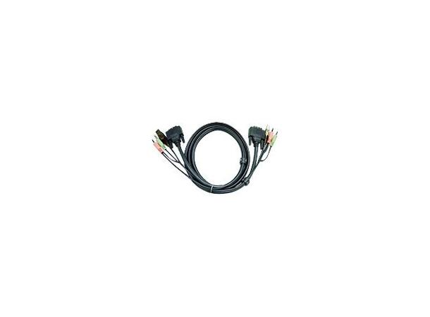 Aten KVM Cable type I   3,0m USB DVI USB, DVI, Minijack - USB, DVI, Minijack 
