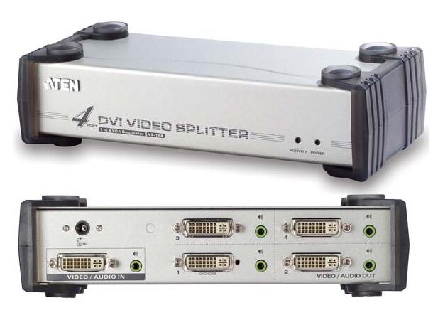 Aten VS164 4-Port DVI/Audio Splitter DVI | Minijack | 1920x1200 
