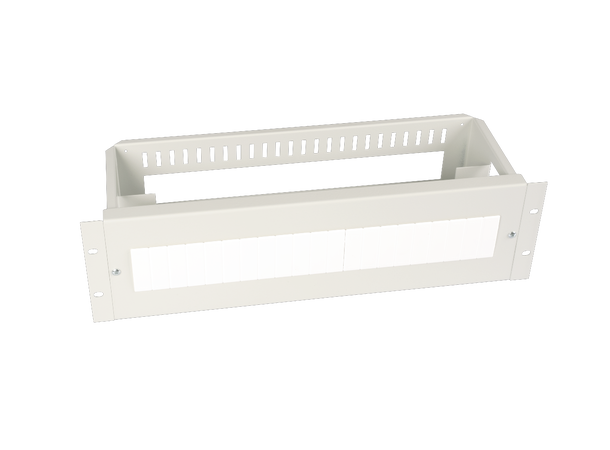 Lande 19" DIN skinne inst.enhet Grå 3U For montering av PS på DIN skinne