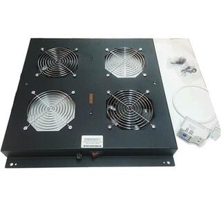 Lande viftemodul for gulvskap Svart 2 vifter | m/justerbar termostat