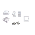 LinkIT Cat.6/6A STP Wall box 2 x RJ45 32mm deep | 86x86mm | Keystone