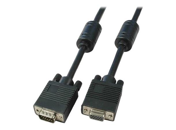 LinkIT SVGA/XGA kabel M-F Svart  5 m AWG 28 1920x1200@60Hz med ferrite 