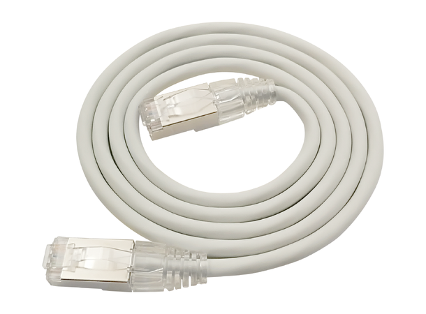 LinkIT SlimPatch F/UTP Cat6a grå 0.2m AWG 28/1 | LSZH | 4.7mm 