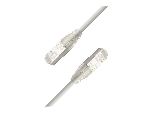 LinkIT SlimPatch F/UTP Cat6a hvit 2m AWG 28/1 | LSZH | 4.7mm 