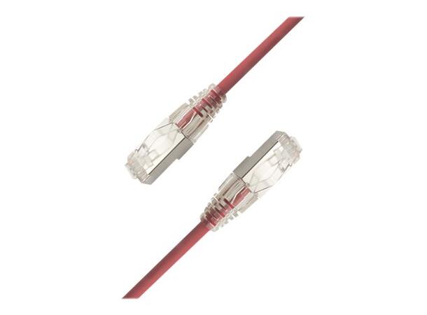 LinkIT SlimPatch F/UTP Cat6a rød 10m AWG 28/1 | LSZH | 4.7mm 