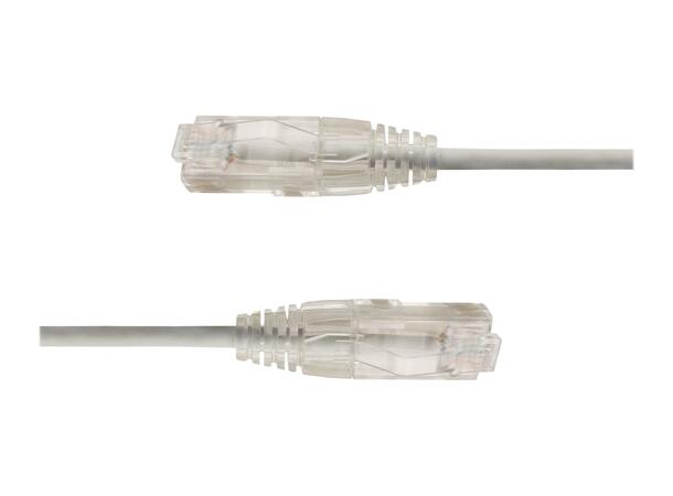 LinkIT SlimPatch U/UTP Cat6a Grå 7.5m AWG 28/7 | LSZH | 3,6mm 