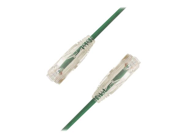 LinkIT SlimPatch U/UTP Cat6a Grön 1m AWG 28/7 | LSZH | 3,6mm 