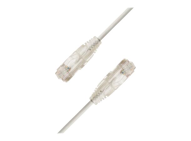LinkIT SlimPatch U/UTP Cat6a hvit 2m AWG 28/7 | LSZH | 3,6mm 