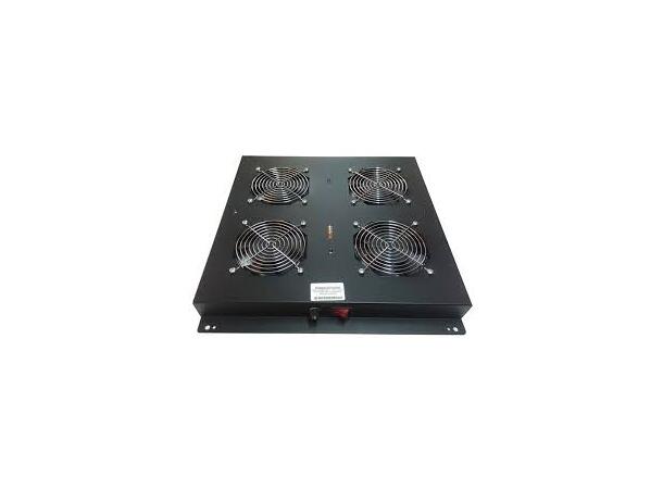 Lande viftemodul for gulvskap Svart 4 vifter | m/justerbar termostat 