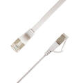 LinkIT Flat U/FTP Cat6a Vit 1.5m AWG 32/7 | PVC | 1,85x6mm